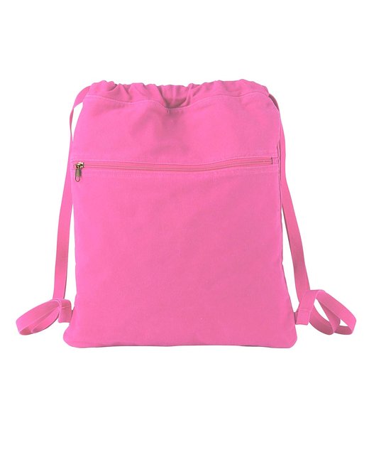 Custom Embroidered Authentic Pigment Pigment-Dyed Canvas Cinch Sack