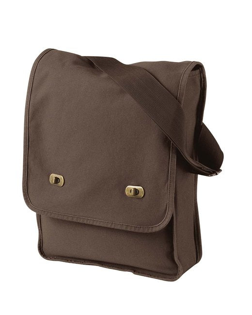 Custom Embroidered Authentic Pigment Pigment-Dyed Canvas Field Bag