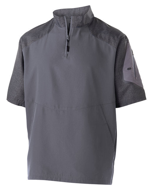 Custom Embroidered Holloway Unisex Ultra-Lightweight Aero-Tec™ Raider Short-Sleeve Warm-Up Pullover - 229545