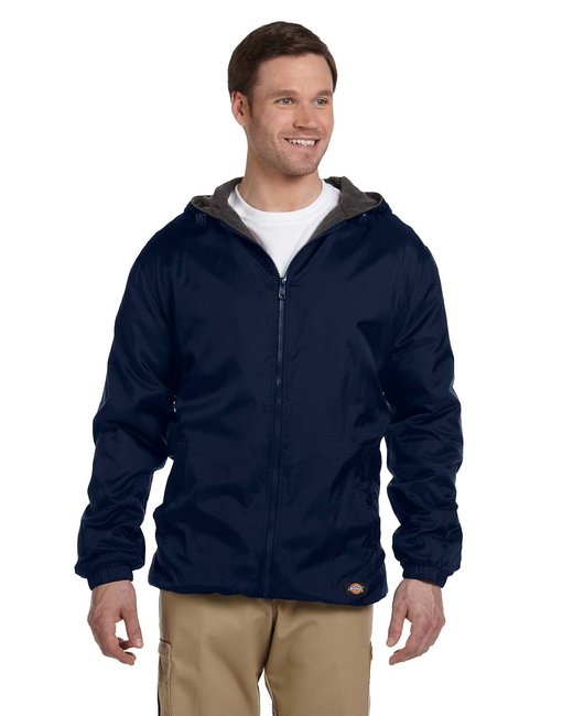 Custom Embroidered Dickies Men's Fleece-Lined Hooded Nylon Jacket - 33237