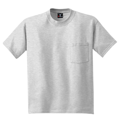 Custom Embroidered Hanes® Beefy-T® 100% Cotton Pocket T-Shirt - 5190