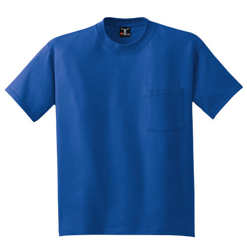 Custom Embroidered Hanes® Beefy-T® 100% Cotton Pocket T-Shirt - 5190