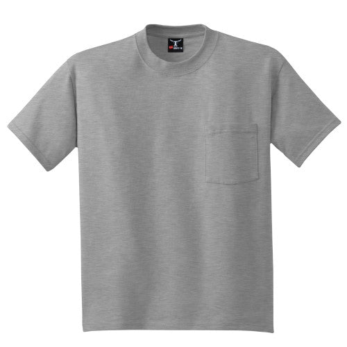 Custom Embroidered Hanes® Beefy-T® 100% Cotton Pocket T-Shirt - 5190