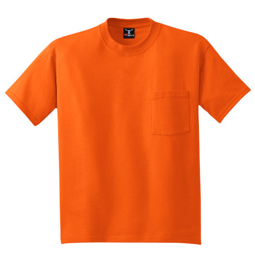 Custom Embroidered Hanes® Beefy-T® 100% Cotton Pocket T-Shirt - 5190