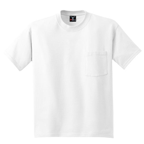 Custom Embroidered Hanes® Beefy-T® 100% Cotton Pocket T-Shirt - 5190