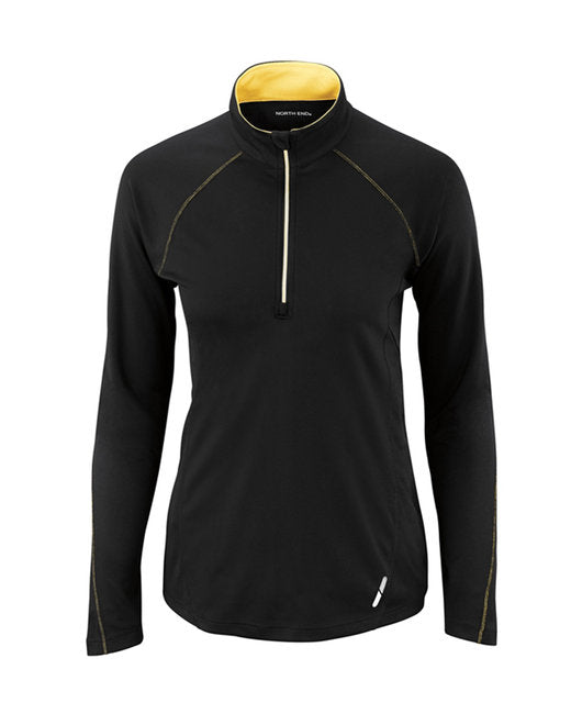 Custom Embroidered North End Ladies' Radar Quarter-Zip Performance Long-Sleeve Top - 78187