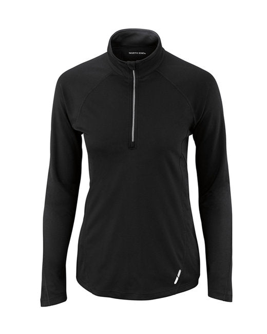 Custom Embroidered North End Ladies' Radar Quarter-Zip Performance Long-Sleeve Top - 78187