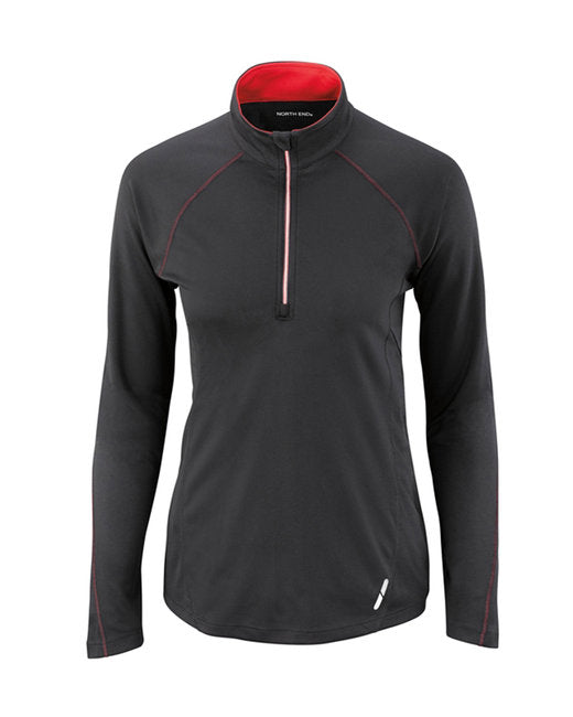 Custom Embroidered North End Ladies' Radar Quarter-Zip Performance Long-Sleeve Top - 78187
