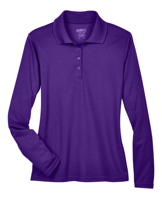 Custom Embroidered CORE365 Ladies' Pinnacle Performance Long-Sleeve Piqué Polo - 78192