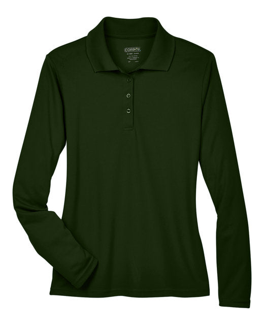 Custom Embroidered CORE365 Ladies' Pinnacle Performance Long-Sleeve Piqué Polo - 78192