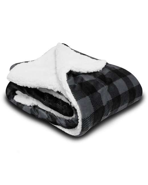 Custom Embroidered Alpine Fleece Micro Mink Sherpa Blanket - AB8712