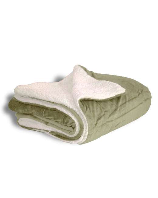 Custom Embroidered Alpine Fleece Micro Mink Sherpa Blanket - AB8712