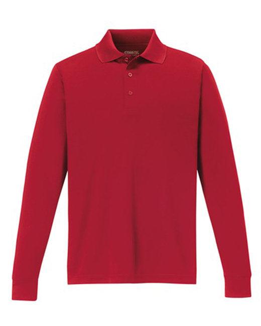 Custom Embroidered CORE365 Men's Pinnacle Performance Long-Sleeve Piqué Polo - 88192