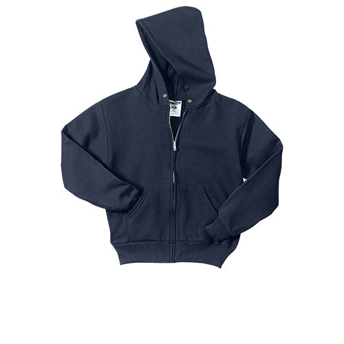 Custom Embroidered JERZEES® - Youth NuBlend® Full-Zip Hooded Sweatshirt - 993B