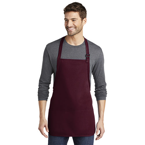 Custom Embroidered Port Authority® Medium-Length Apron with Pouch Pockets - A510