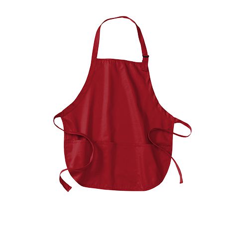 Custom Embroidered Port Authority® Medium-Length Apron with Pouch Pockets - A510