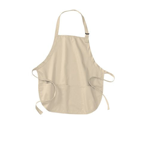 Custom Embroidered Port Authority® Medium-Length Apron with Pouch Pockets - A510