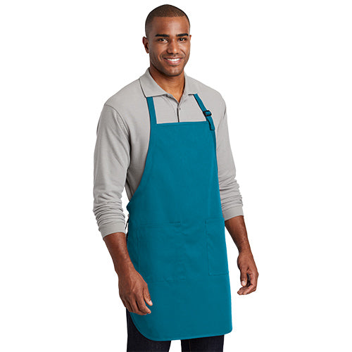 Custom Embroidered Port Authority® Full-Length Two-Pocket Bib Apron - A600