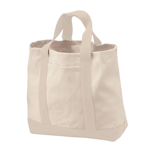 Custom Embroidered Port Authority® - Ideal Twill Two-Tone Shopping Tote - B400