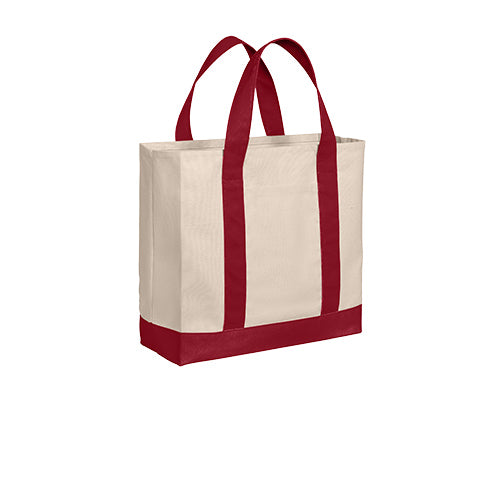 Custom Embroidered Port Authority® Cotton Canvas Two-Tone Tote - BG429