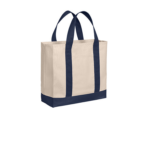 Custom Embroidered Port Authority® Cotton Canvas Two-Tone Tote - BG429
