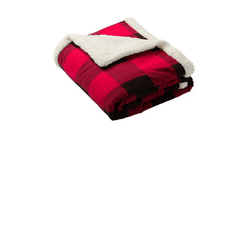 Custom Embroidered Port Authority ® Flannel Sherpa Blanket - BP43
