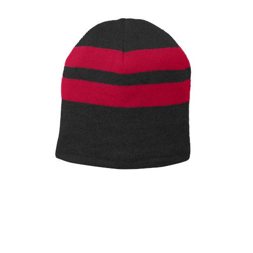 Custom Embroidered Port & Company® Fleece-Lined Striped Beanie Cap - C922