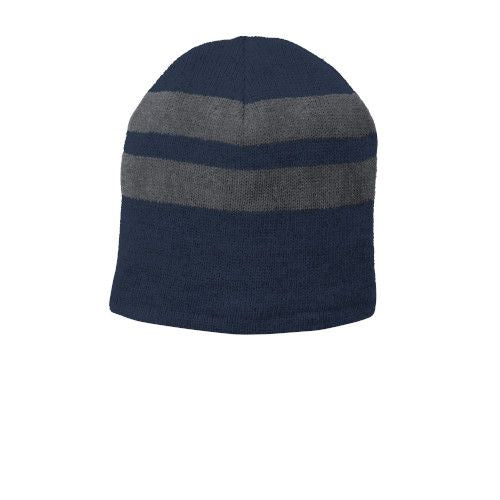 Custom Embroidered Port & Company® Fleece-Lined Striped Beanie Cap - C922