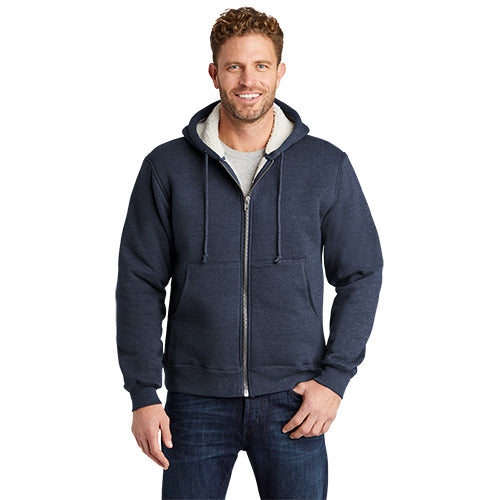 Custom Embroidered CornerStone® Heavyweight Sherpa Lined Hooded Jacket - CS625