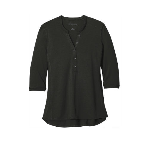 Custom Embroidered Port Authority ® Ladies UV Choice Pique Henley - LK750