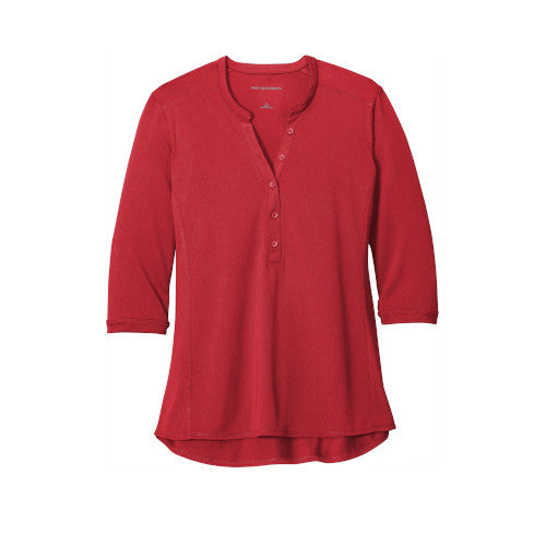 Custom Embroidered Port Authority ® Ladies UV Choice Pique Henley - LK750