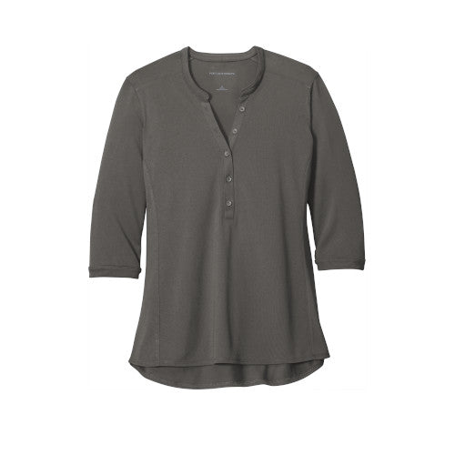Custom Embroidered Port Authority ® Ladies UV Choice Pique Henley - LK750