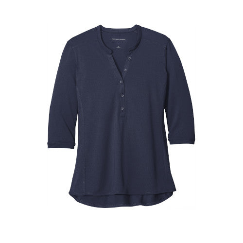 Custom Embroidered Port Authority ® Ladies UV Choice Pique Henley - LK750