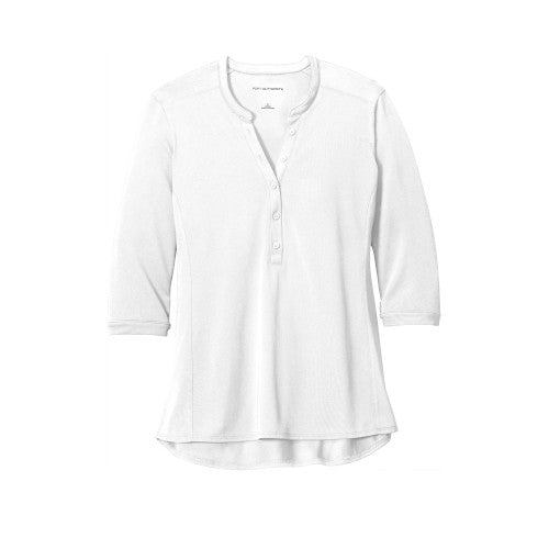 Custom Embroidered Port Authority ® Ladies UV Choice Pique Henley - LK750