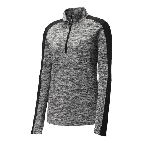 Custom Embroidered Sport-Tek® Ladies PosiCharge® Electric Heather Colorblock 1/4-Zip Pullover - LST397