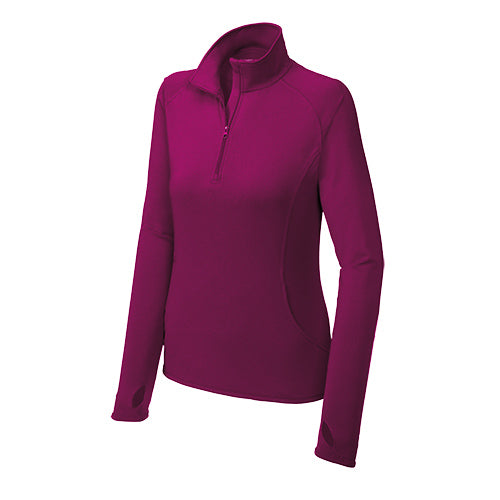 Custom Embroidered Sport-Tek® Ladies Sport-Wick® Stretch 1/2-Zip Pullover - LST850