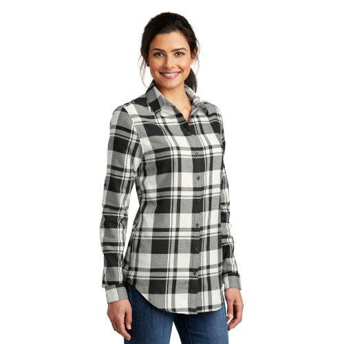 Custom Embroidered Port Authority® Ladies Plaid Flannel Tunic - LW668