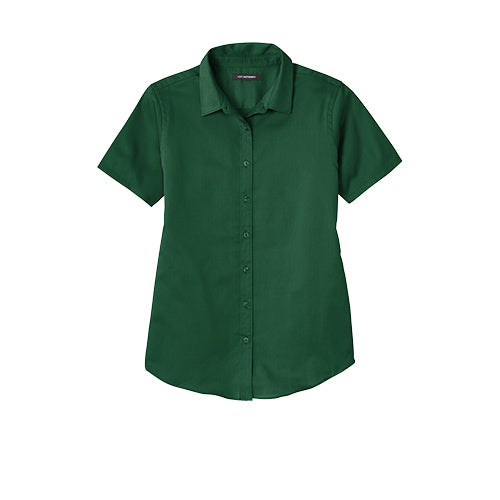 Custom Embroidered Port Authority® Ladies Short Sleeve SuperPro React ™ Twill Shirt - LW809