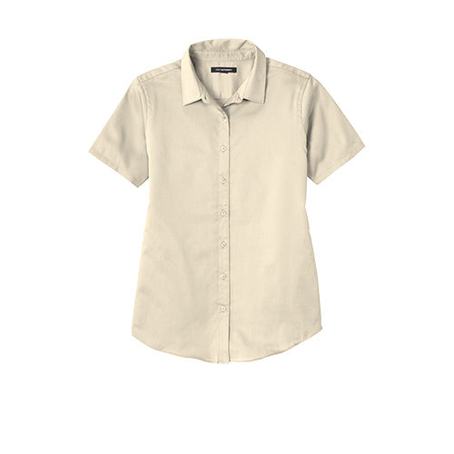 Custom Embroidered Port Authority® Ladies Short Sleeve SuperPro React ™ Twill Shirt - LW809