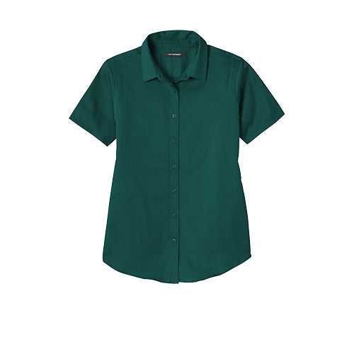 Custom Embroidered Port Authority® Ladies Short Sleeve SuperPro React ™ Twill Shirt - LW809