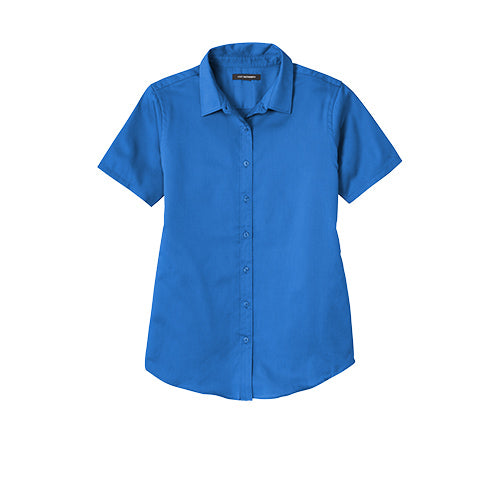 Custom Embroidered Port Authority® Ladies Short Sleeve SuperPro React ™ Twill Shirt - LW809