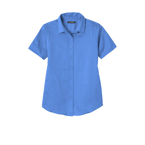 Custom Embroidered Port Authority® Ladies Short Sleeve SuperPro React ™ Twill Shirt - LW809