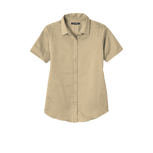 Custom Embroidered Port Authority® Ladies Short Sleeve SuperPro React ™ Twill Shirt - LW809