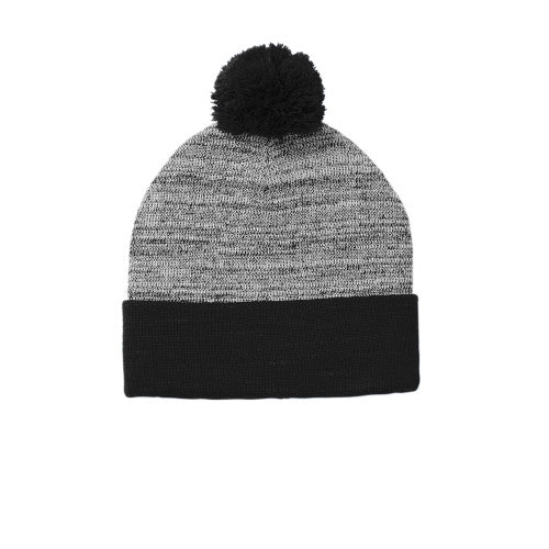 Custom Embroidered Sport-Tek ® Heather Pom Pom Beanie - STC41
