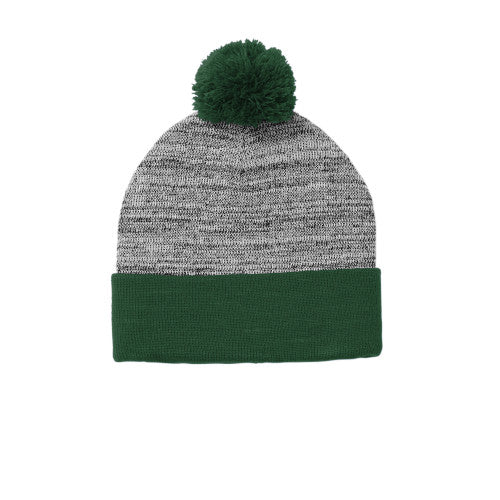 Custom Embroidered Sport-Tek ® Heather Pom Pom Beanie - STC41