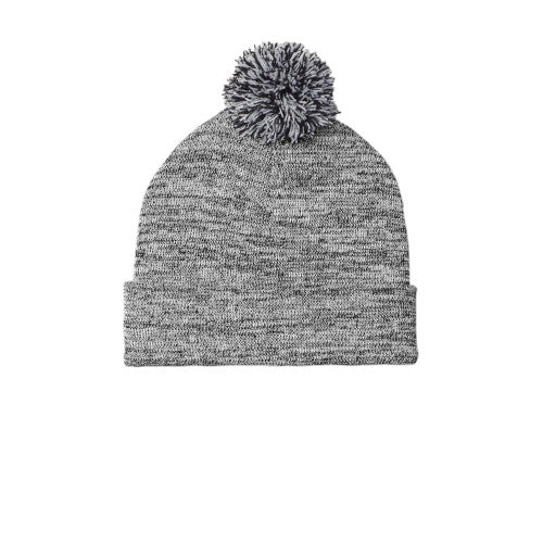 Custom Embroidered Sport-Tek ® Heather Pom Pom Beanie - STC41