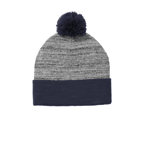Custom Embroidered Sport-Tek ® Heather Pom Pom Beanie - STC41