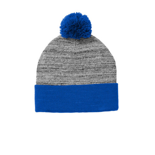 Custom Embroidered Sport-Tek ® Heather Pom Pom Beanie - STC41