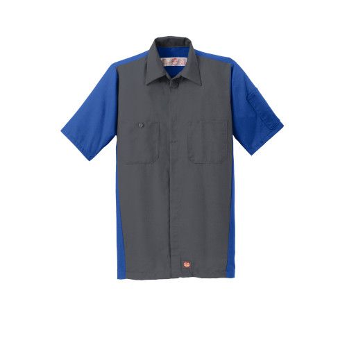 Custom Embroidered Red Kap® Short Sleeve Ripstop Crew Shirt - SY20