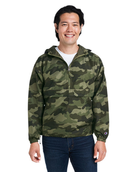Custom Embroidered Champion Adult Packable Anorak 1/4 Zip Jacket - CO200